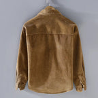 Chaqueta tipo camisa para hombre de pana - Sobrecamisa cálida con botones y bolsillos