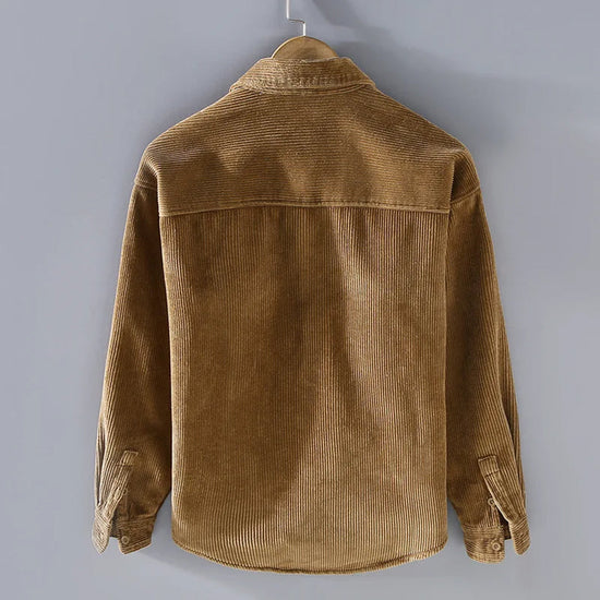 Miesten vakosamettinen overshirt-paita rintataskuilla