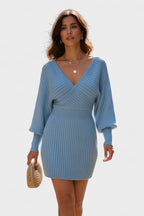 Abito Avvolgente V-Collana Silhouette Elegante Stile