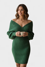 Abito Avvolgente V-Collana Silhouette Elegante Stile