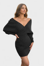 Abito Avvolgente V-Collana Silhouette Elegante Stile