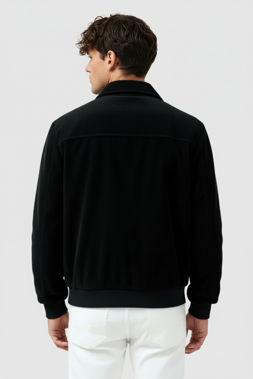 DIRK - Herrejakke i kulsort corduroy