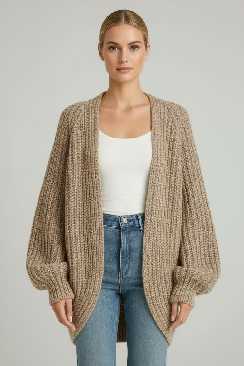 JULIA – Oversized strikket cardigan til kvinder