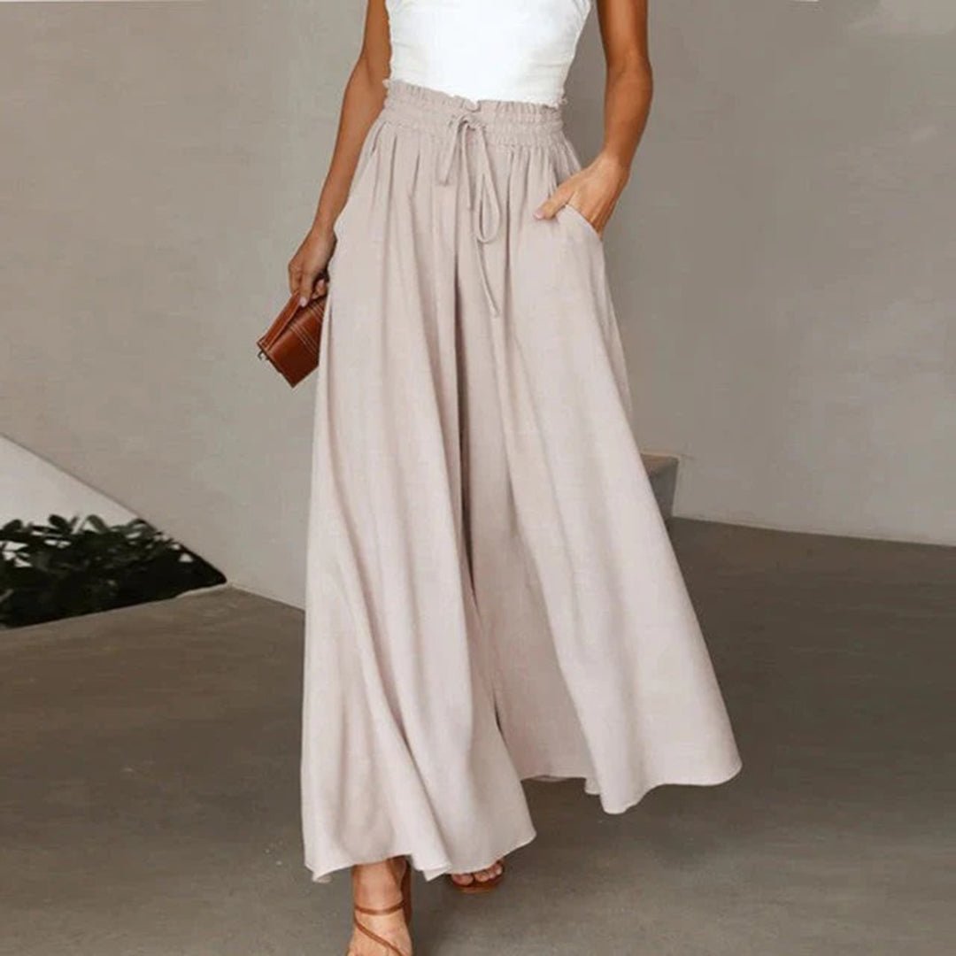 Pantalon palazzo pour femme taille haute - Élégant, fluide et confortable