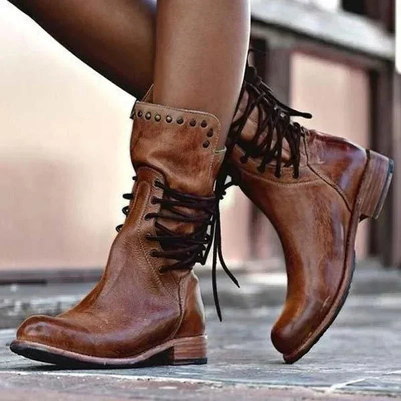 Bottes de cowboy pour femme à bout pointu, style western