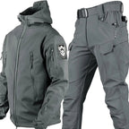 Completo Tattico Uomo Antivento con Giacca e Pantaloni Cargo