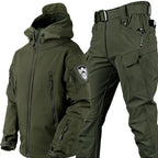 Completo Tattico Uomo Antivento con Giacca e Pantaloni Cargo