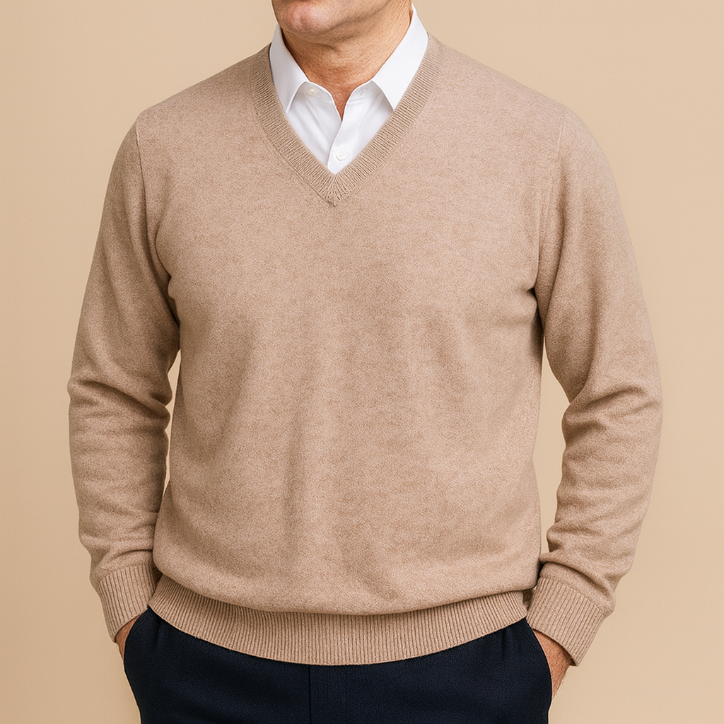 Maglione Uomo con Scollo a V – Eleganza Classica e Comfort Quotidiano