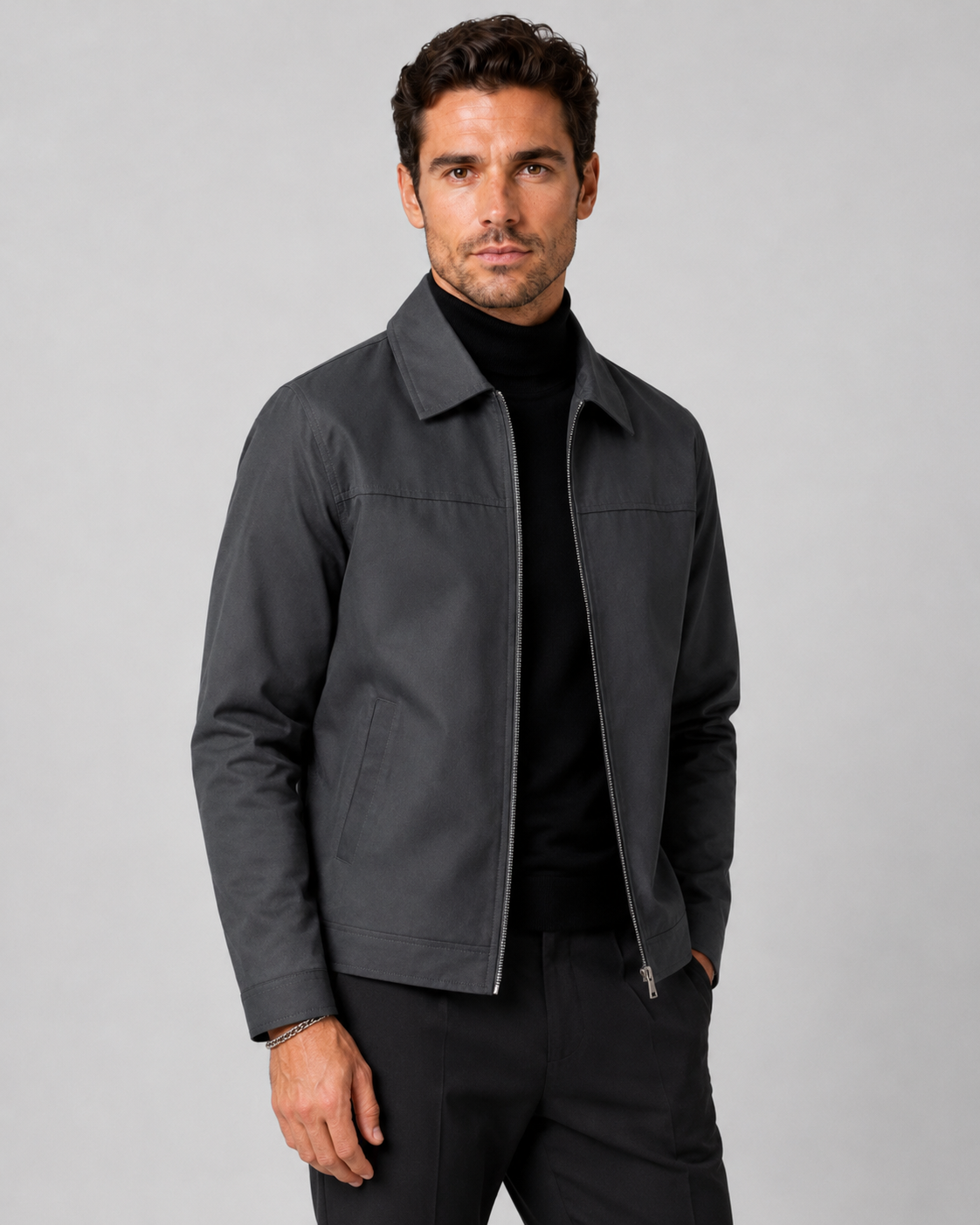 Giacca Harrington Uomo Classica con Zip