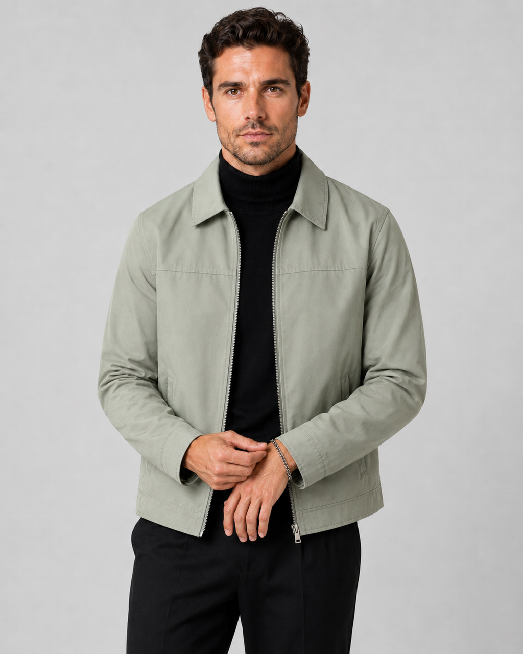 Giacca Harrington Uomo Classica con Zip