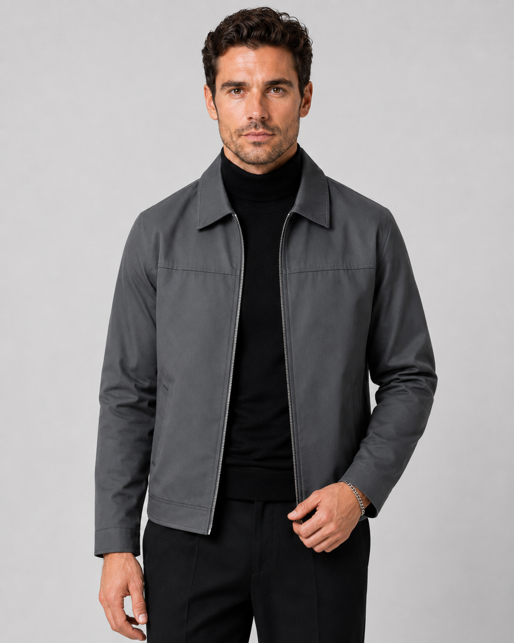 Giacca Harrington Uomo Classica con Zip