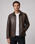Giacca Uomo in Ecopelle con Zip