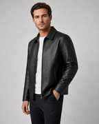 Giacca Uomo in Ecopelle con Zip