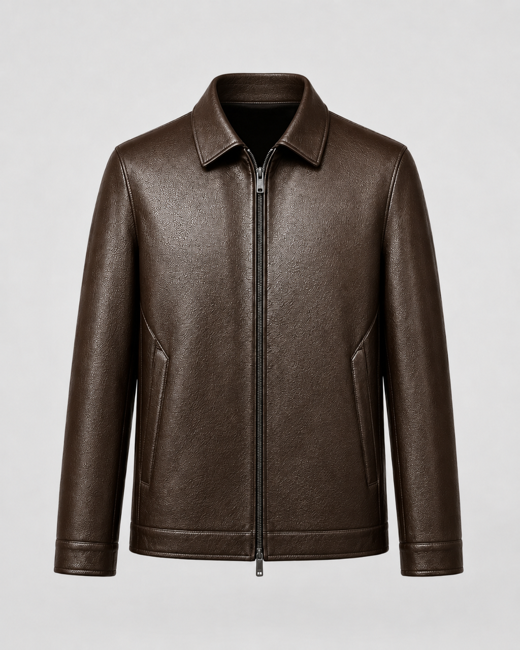 Giacca Uomo in Ecopelle con Zip