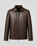 Giacca Uomo in Ecopelle con Zip