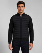 Chaqueta híbrida acolchada de hombre con mangas de punto