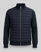 Chaqueta híbrida acolchada de hombre con mangas de punto
