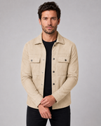 Overshirt Uomo Slim Fit Effetto Camoscio