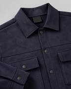 Overshirt Uomo Slim Fit Effetto Camoscio
