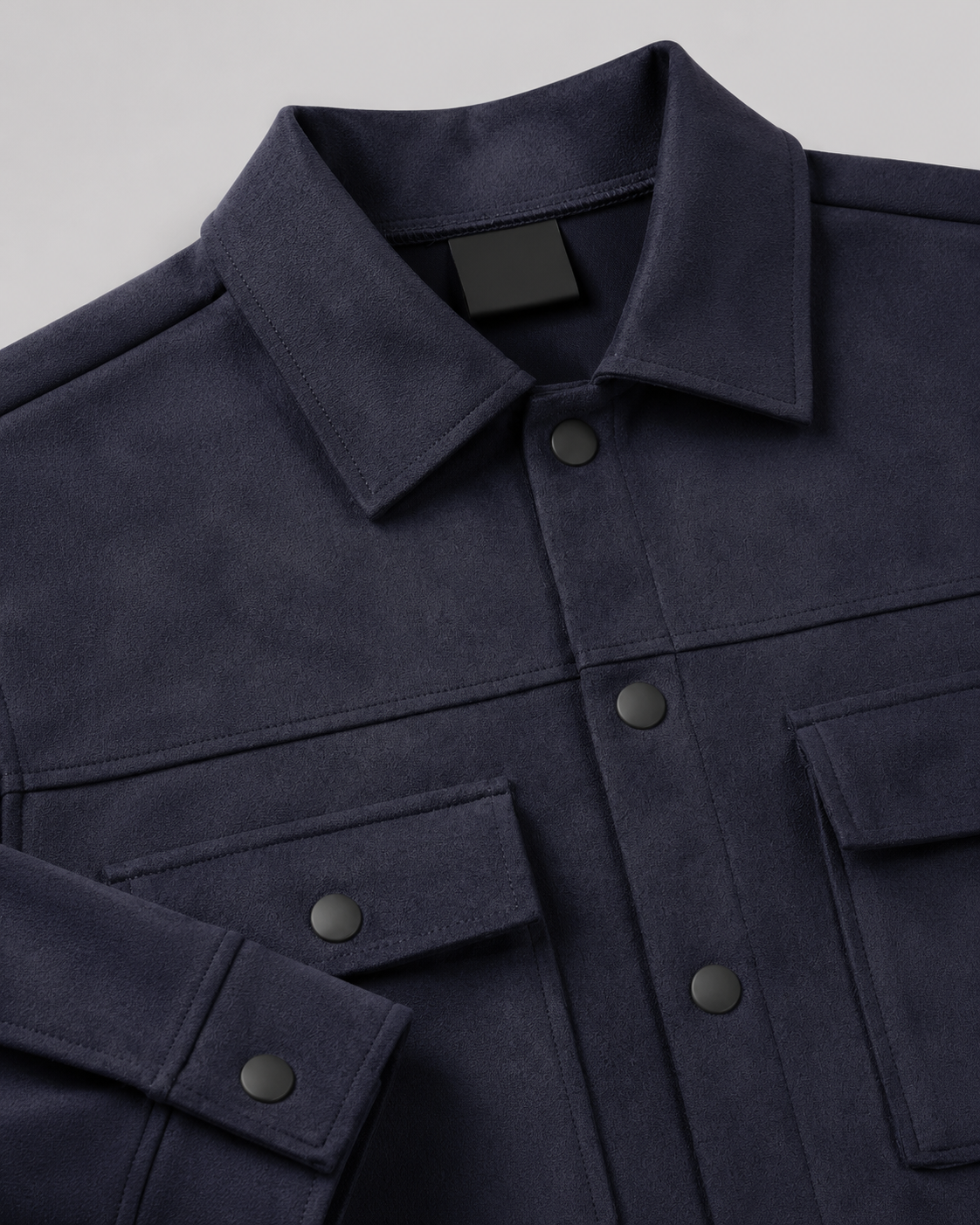 Overshirt Uomo Slim Fit Effetto Camoscio