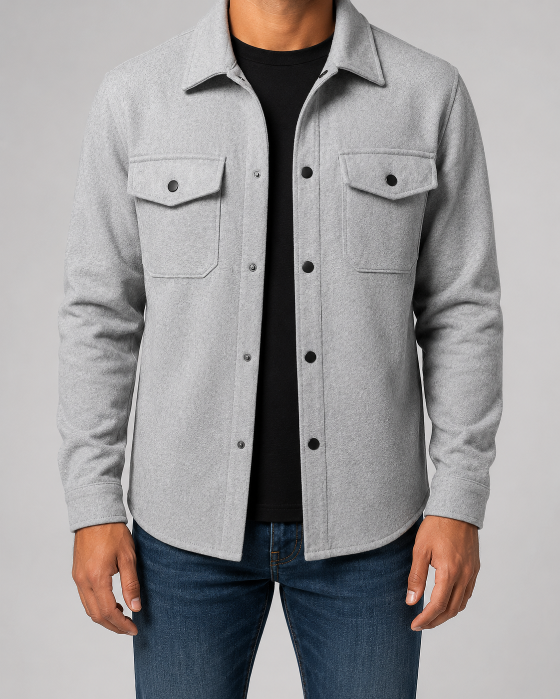 Sobrecamisa informal para hombre con bolsillos