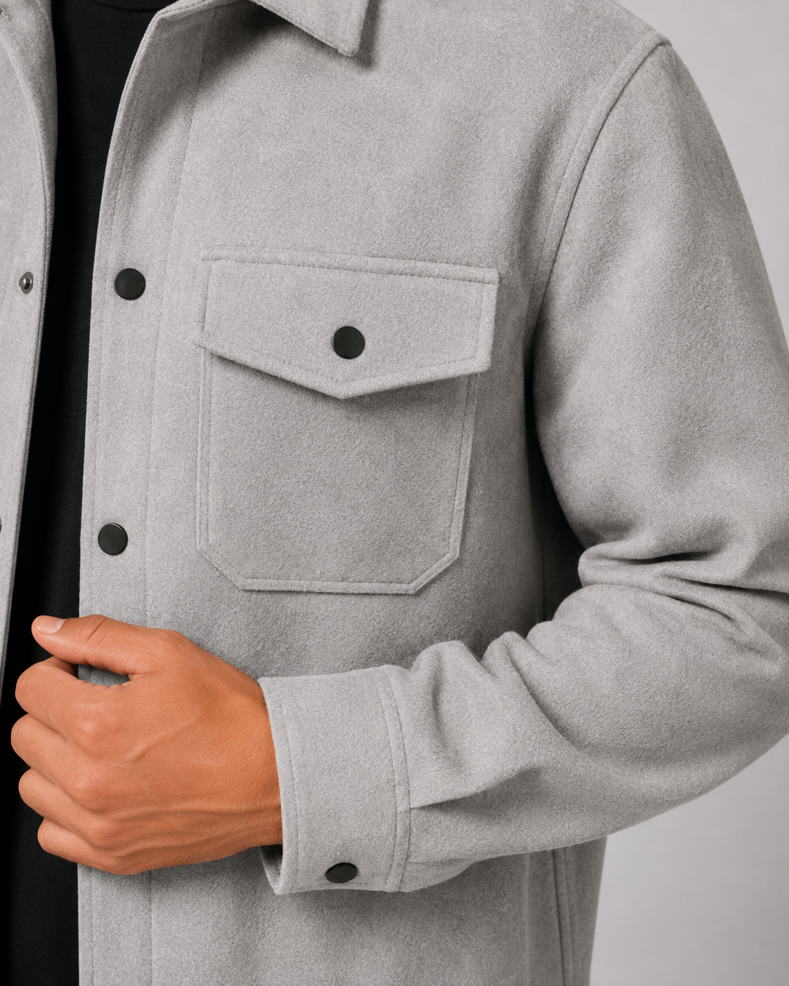 Sobrecamisa informal para hombre con bolsillos