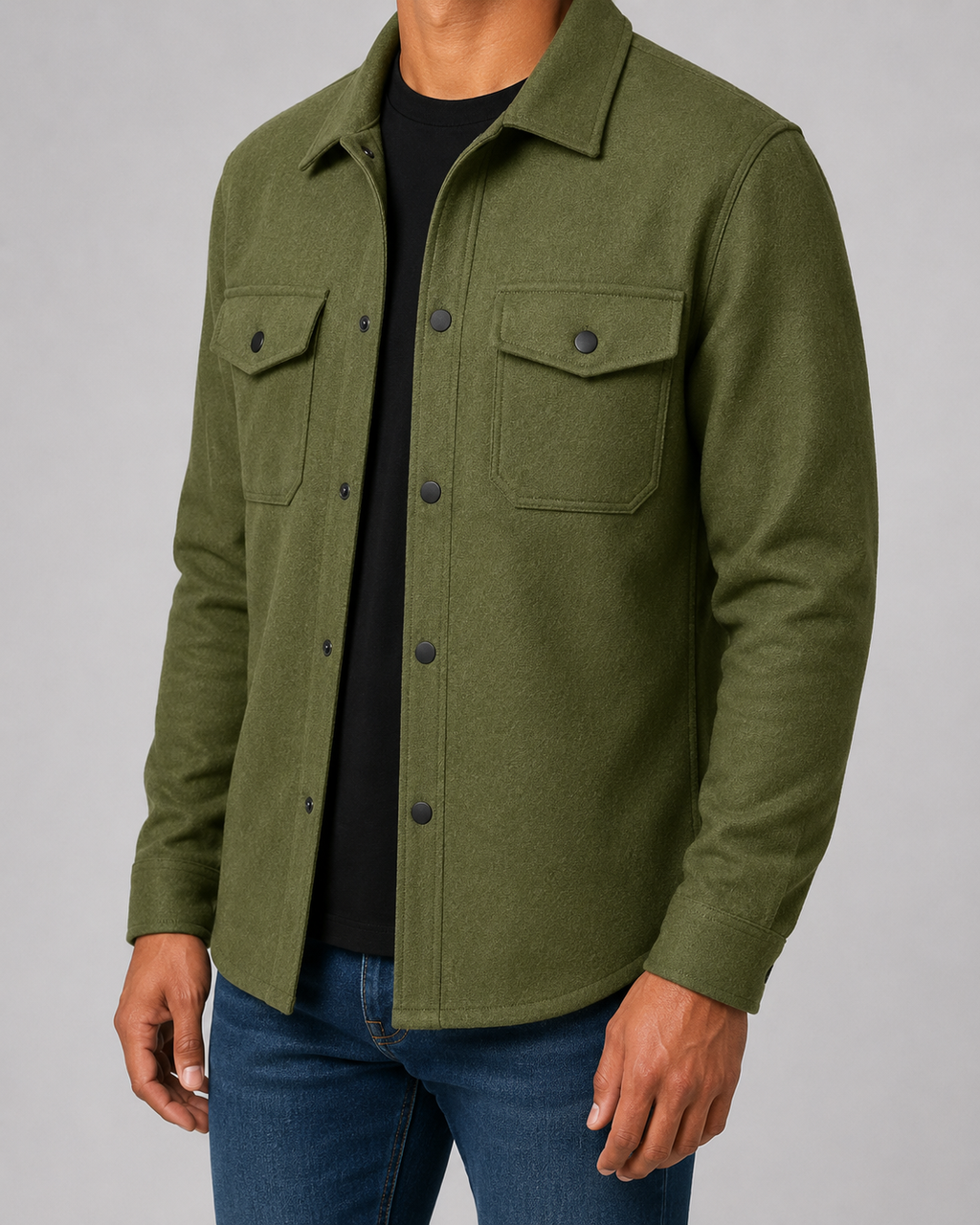 Sobrecamisa informal para hombre con bolsillos