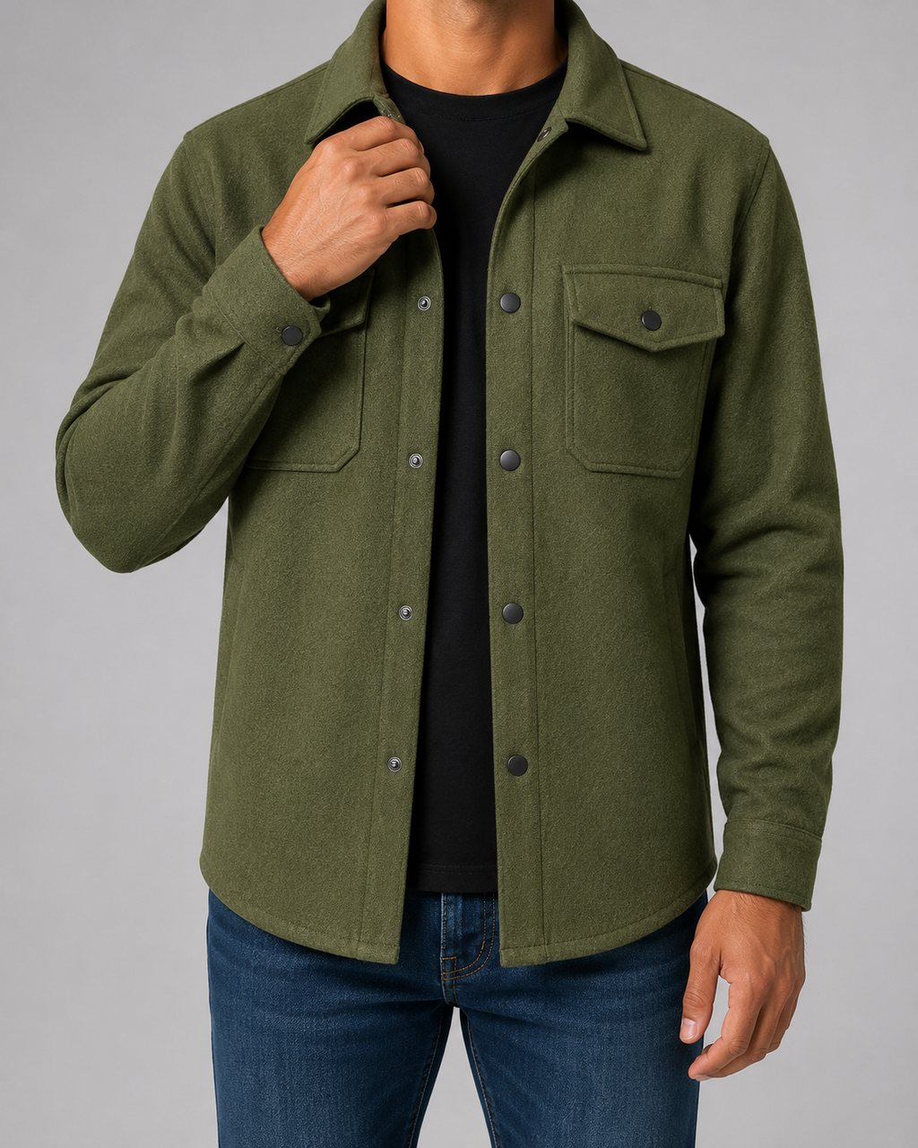 Sobrecamisa informal para hombre con bolsillos