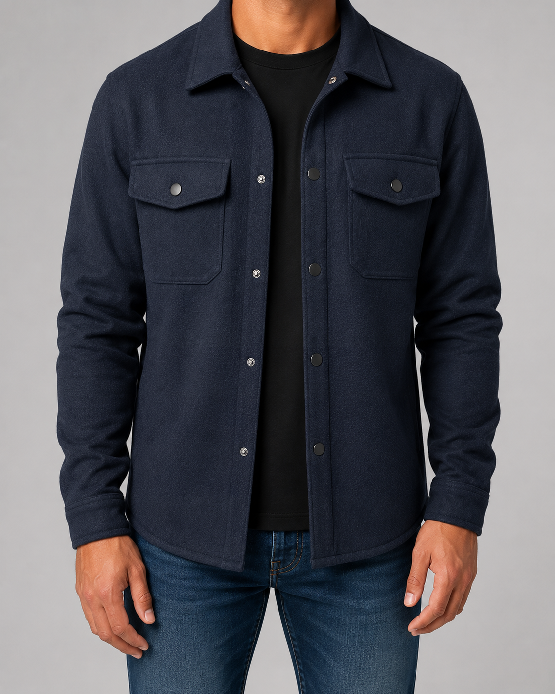 Sobrecamisa informal para hombre con bolsillos