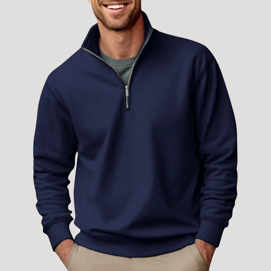 Maglione Uomo Classico con Zip a Quarto