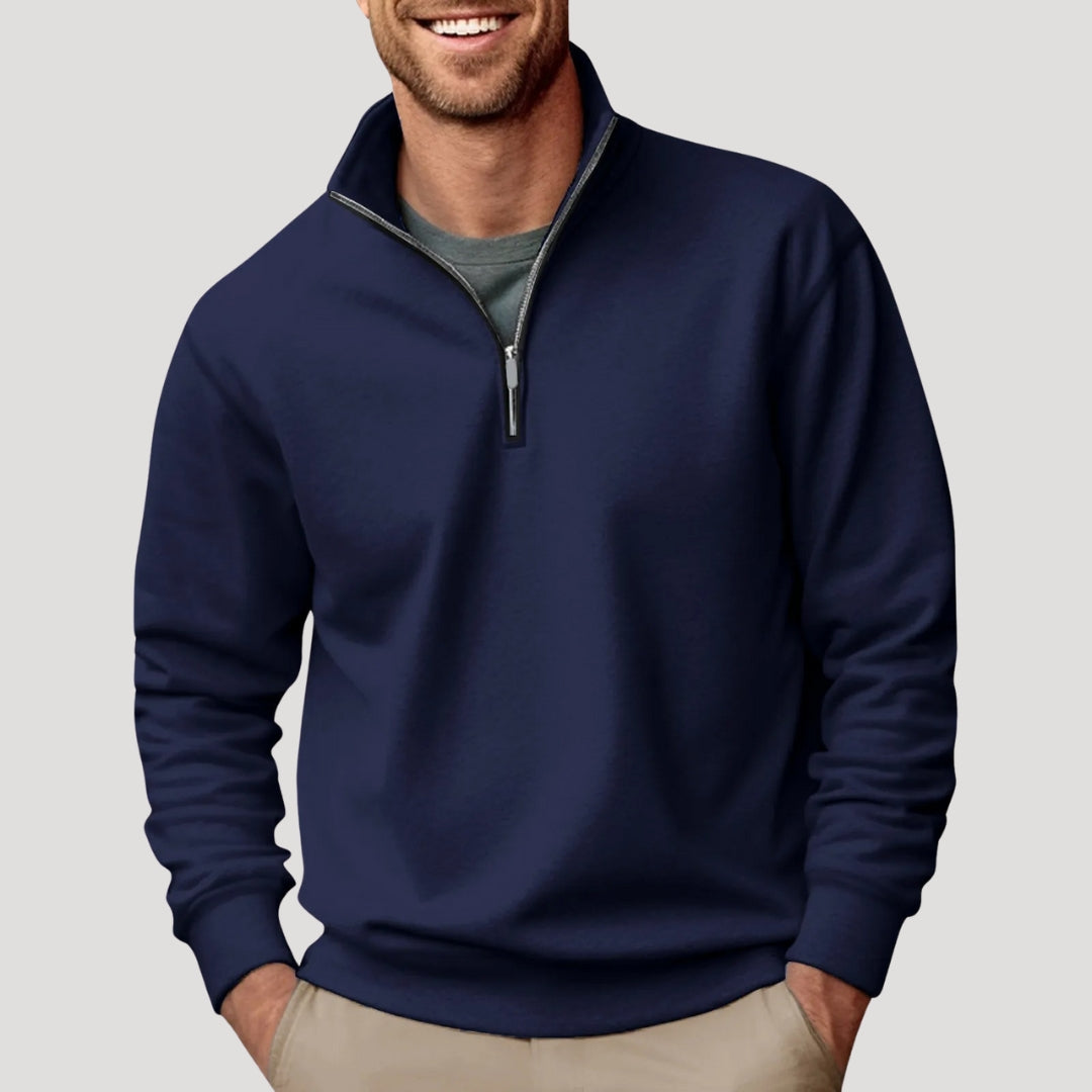 Maglione Uomo Classico con Zip a Quarto