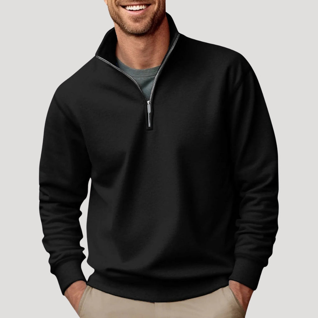 Maglione Uomo Classico con Zip a Quarto