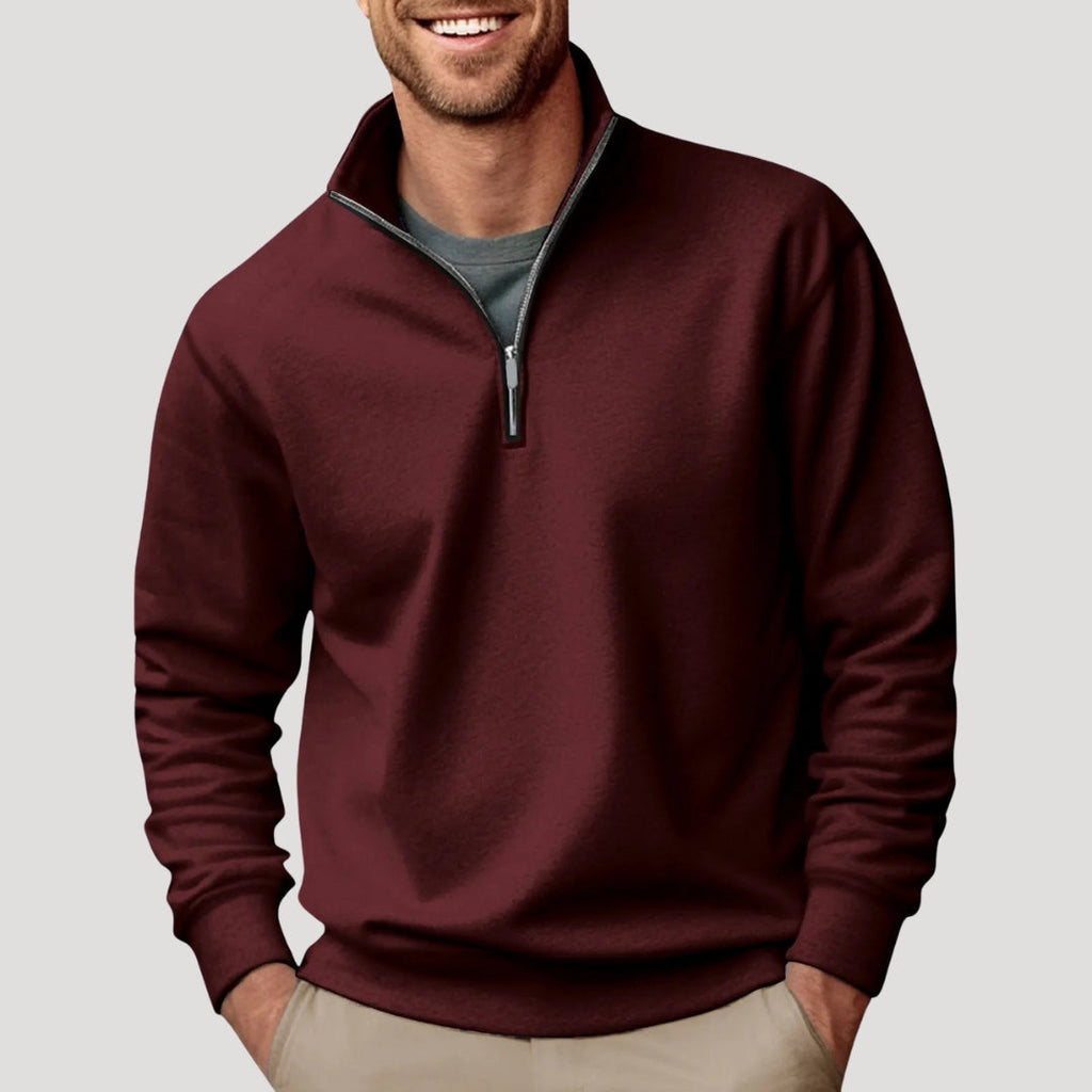 Maglione Uomo Classico con Zip a Quarto