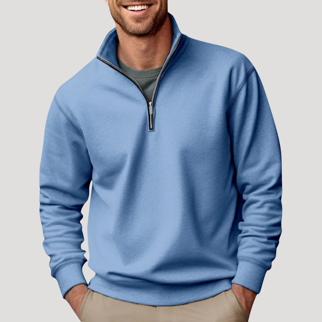 Maglione Uomo Classico con Zip a Quarto