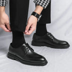 Scarpe Derby Uomo Eleganti con Finitura Lucida
