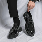 Scarpe Derby Uomo Eleganti con Finitura Lucida