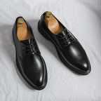 Scarpe Derby Uomo Eleganti con Finitura Lucida
