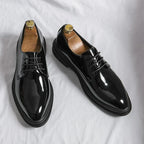 Scarpe Derby Uomo Eleganti con Finitura Lucida