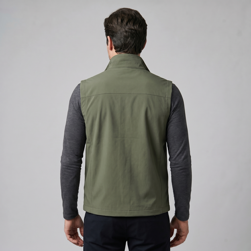 Chaleco utilitario ligero para hombre con múltiples bolsillos