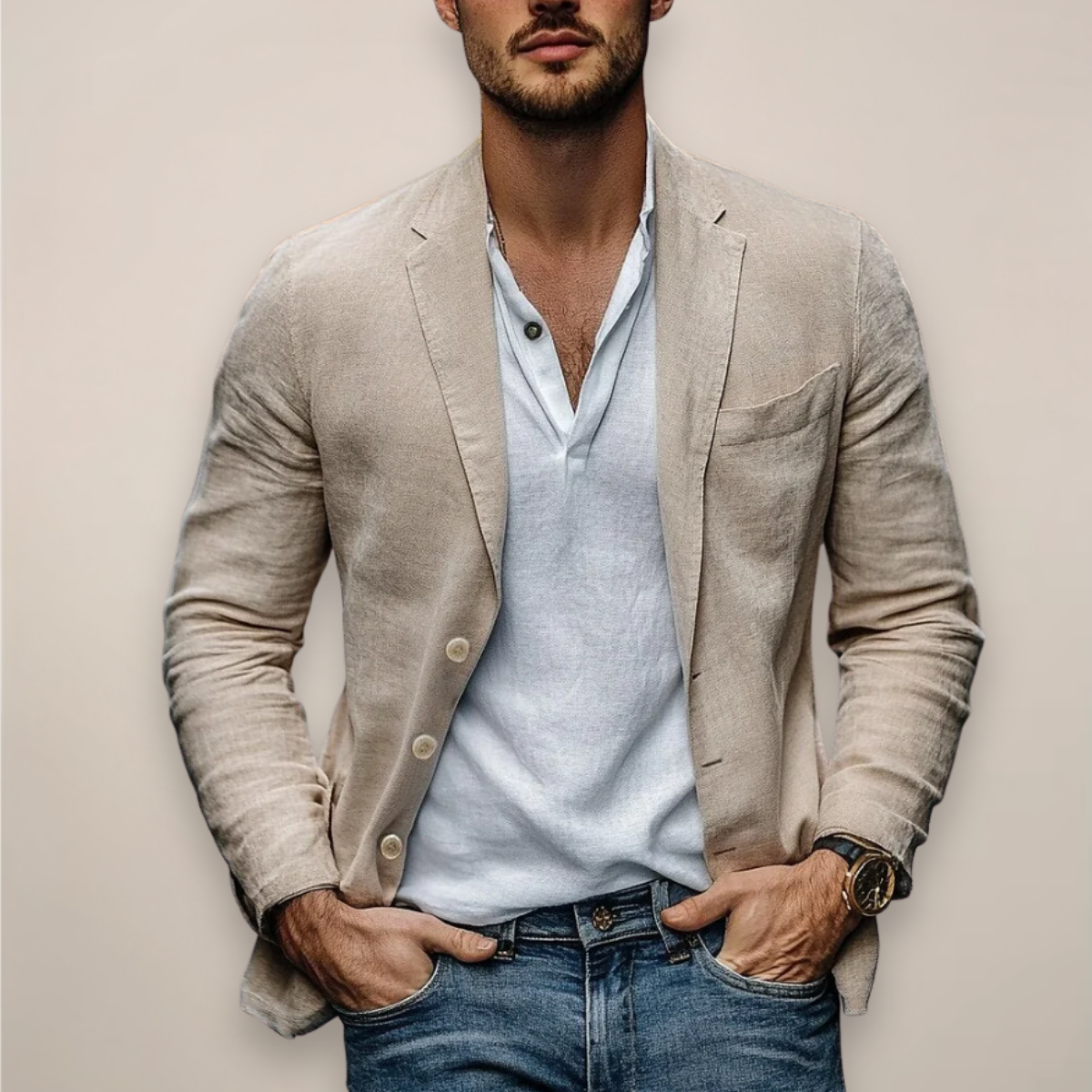 Blazer Uomo Casual Estivo dal Design Moderno