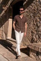 Conjunto resort completo para hombre con camisa y pantalones