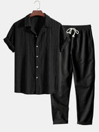 Conjunto resort completo para hombre con camisa y pantalones