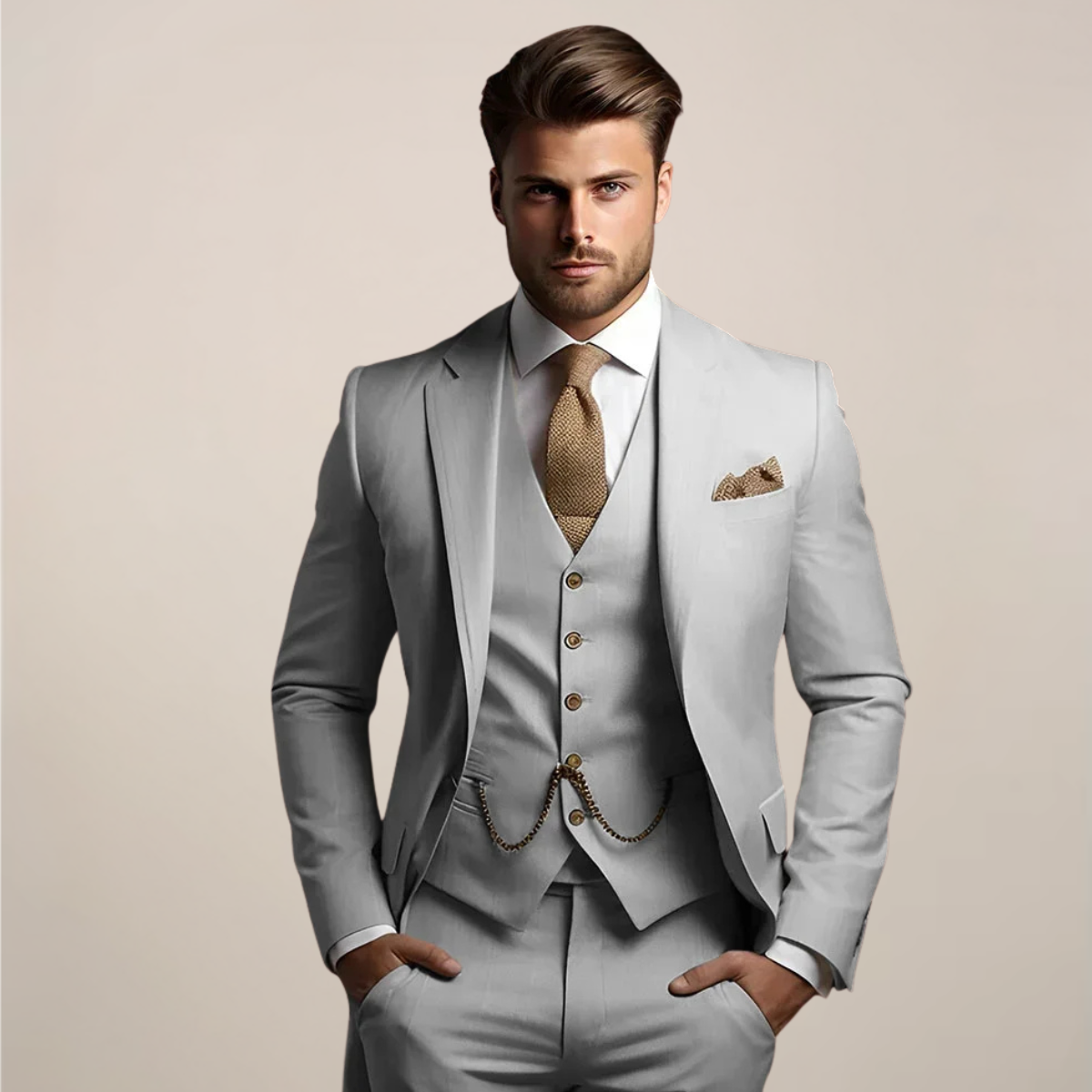 Abito Uomo Tre Pezzi Elegante Primaverile ANFINITE