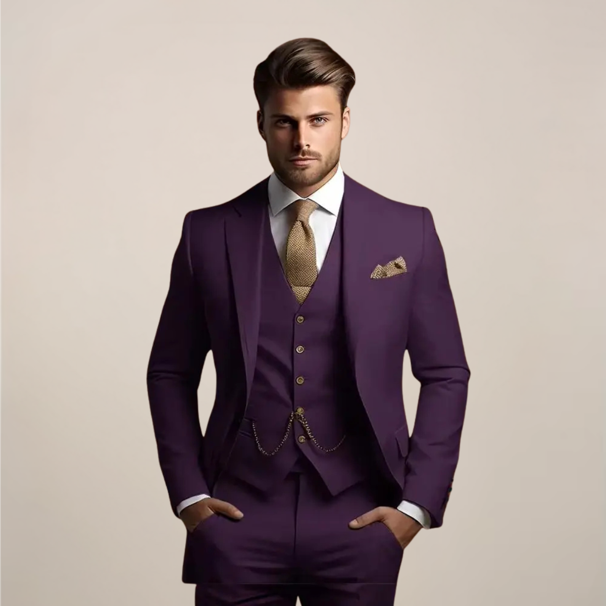 Abito Uomo Tre Pezzi Elegante Primaverile ANFINITE