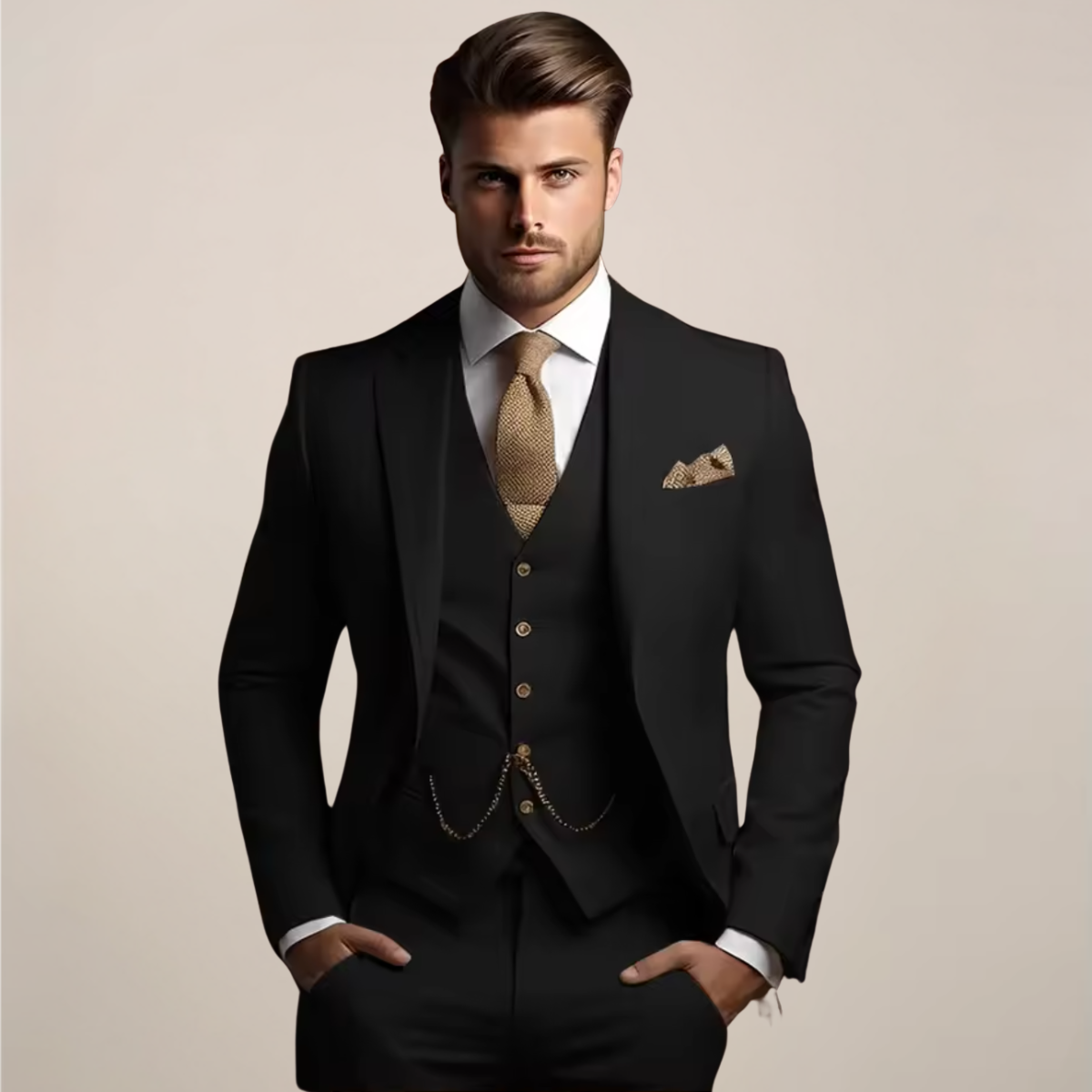 Abito Uomo Tre Pezzi Elegante Primaverile ANFINITE