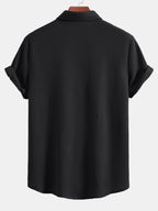 Camisa de hombre de tejido waffle con botones