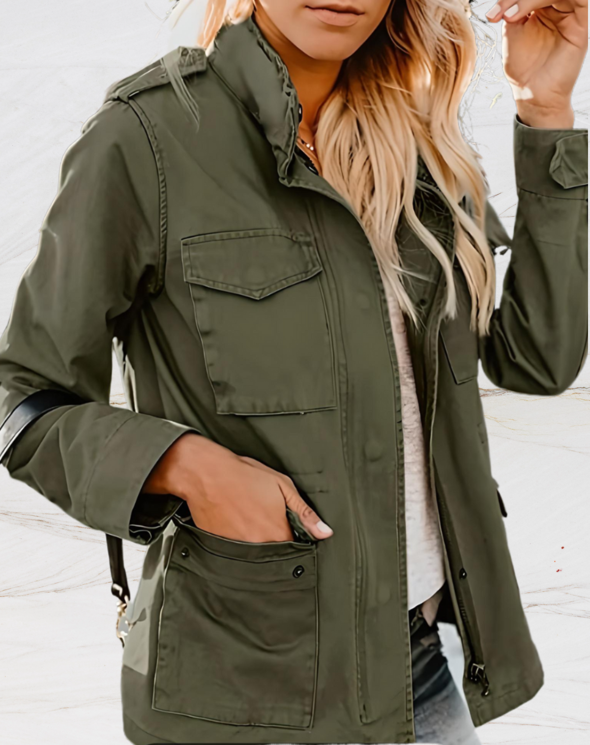 Giacca Utility Donna Leggera con Tasche Strutturate