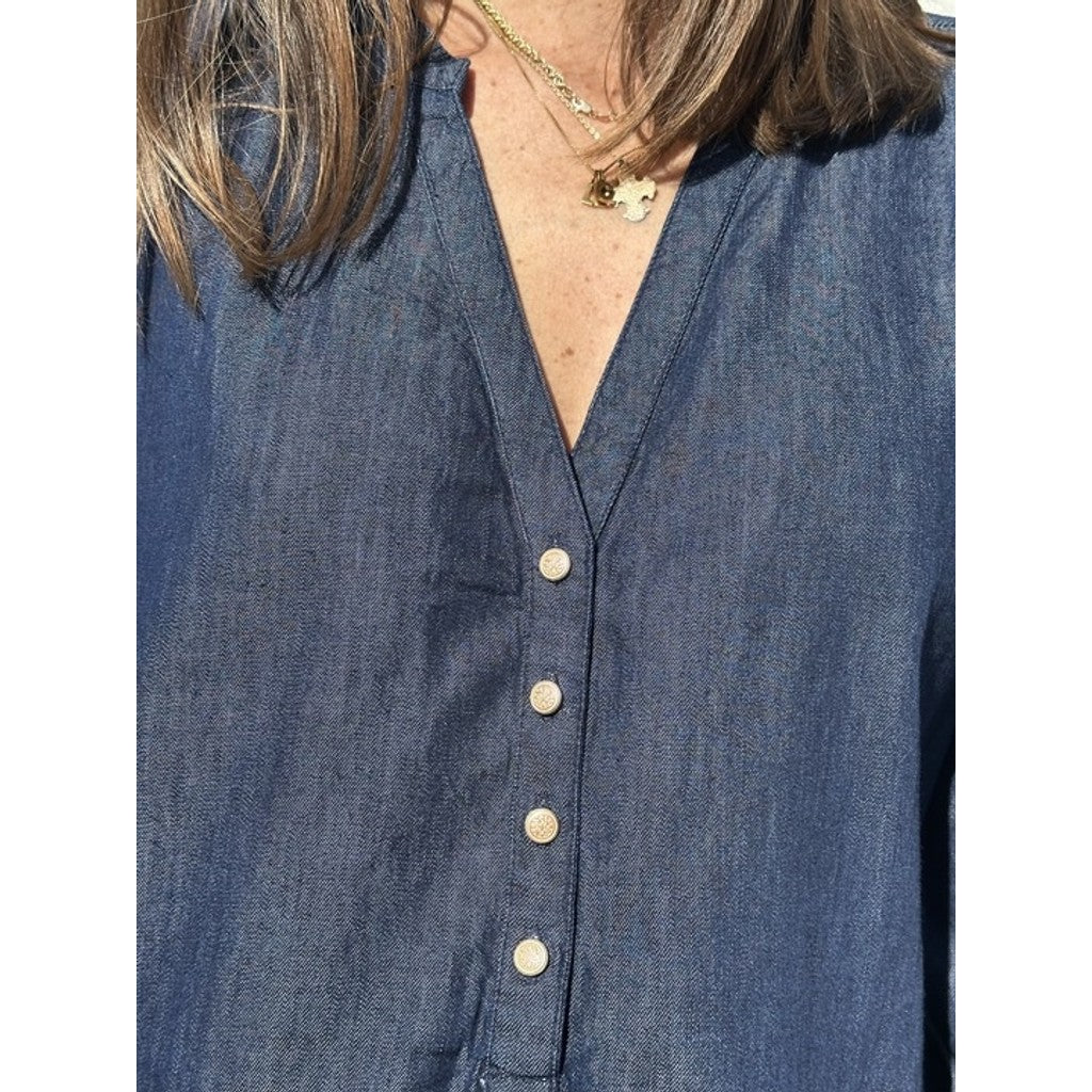 Denimkjole Kort Silhuet Moderne Elegance