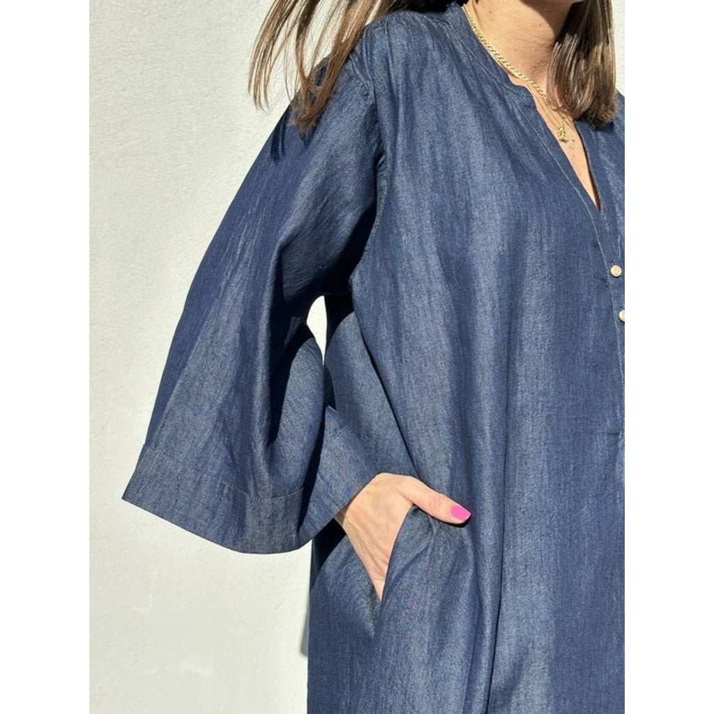 Denimkjole Kort Silhuet Moderne Elegance