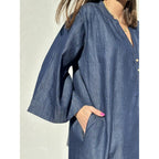 Abito in Denim Corto Silhouette Eleganza Moderna
